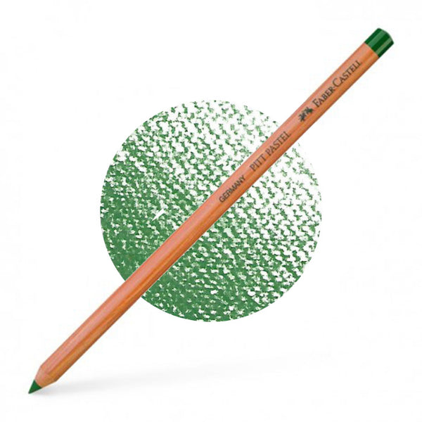 Crayon PITT pastel de Faber-Castell. Couleur vert olive permanent 159. Produit fabriqué en bois FSC et certifié carboneutre. - Vendu par le Studio d'art Shuffle