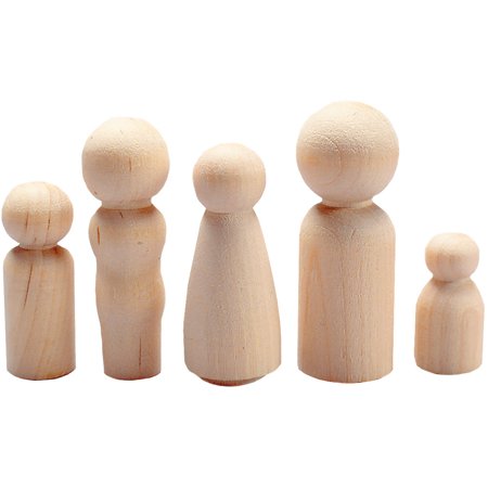 Ensemble de figurines en bois naturel à décorer (5) - Studio d'art Shuffle