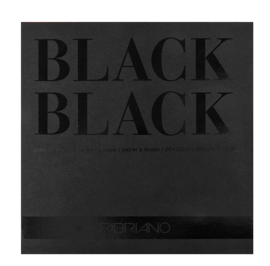 Papier à médias-mixtes noir Black Black 8 X 8" (20)