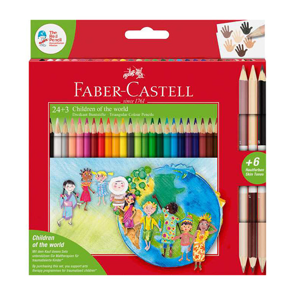 Crayons de couleur enfants du monde FSC (24 + 3)