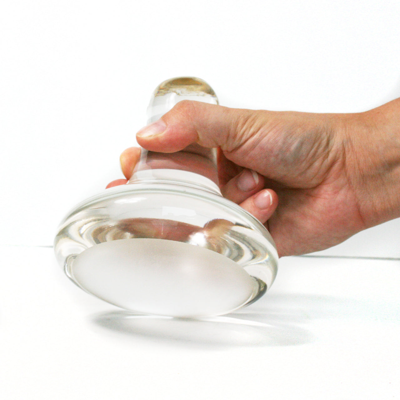 Molette en verre / 4" de diamètre / Fait à la main - Studio d'art Shuffle