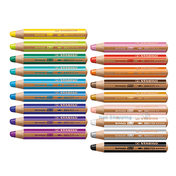 Crayon Stabilo Woody 3-1, 6 couleurs